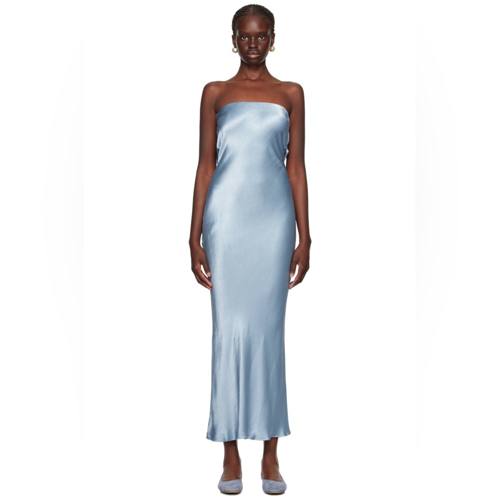 BEC + BRIDGE Moondance Strapless Dress in Sky Blue